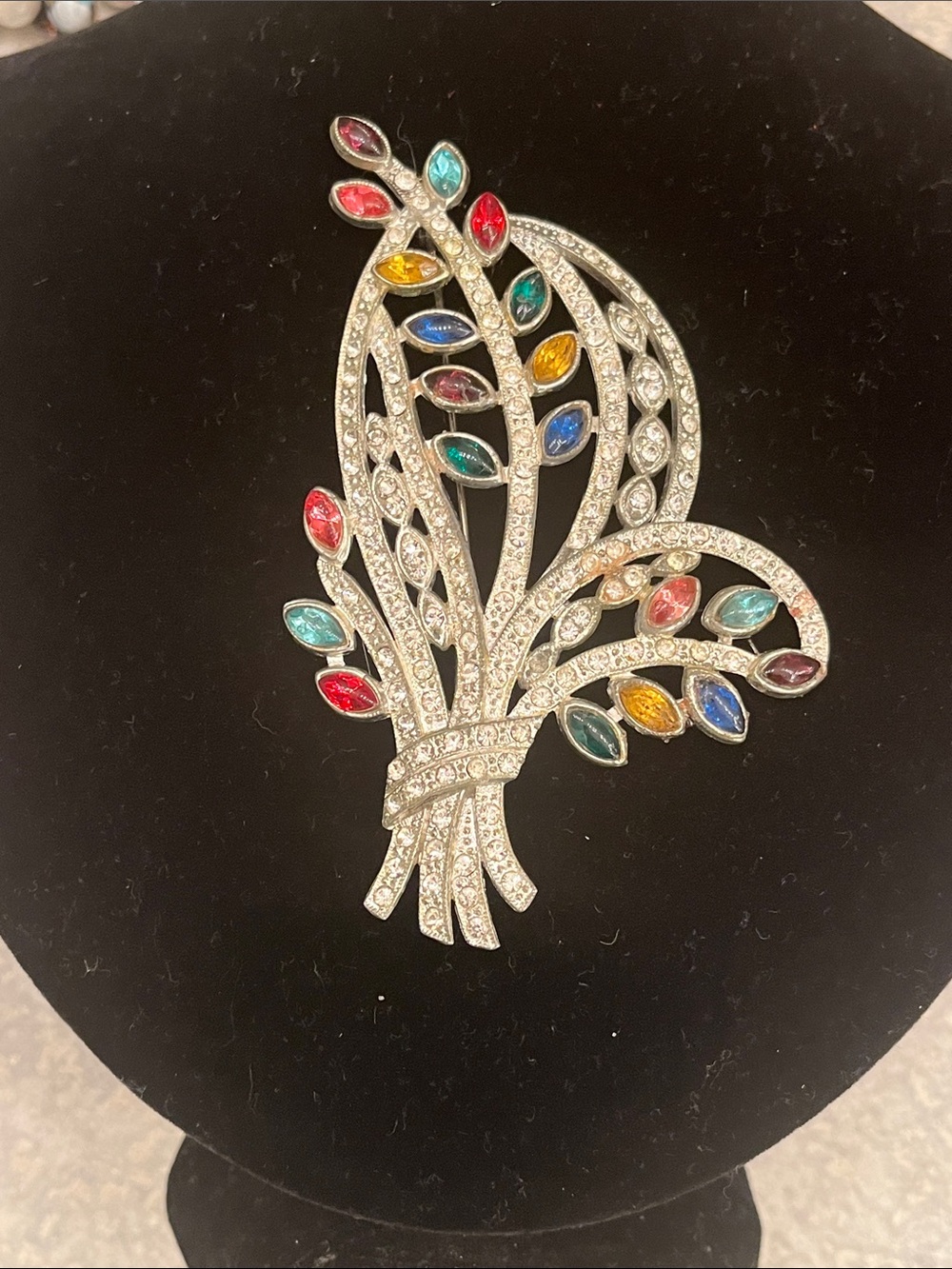 Eisenberg-Multicolor Floral Spray Brooch – Elegant Women's Jewelry